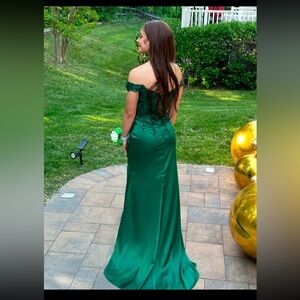 Green Corset Prom Dress